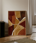Burnt Orange Abstract Art for studio space, Orange, Brown, Red, Beige palette poster