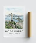 Classic Cristo Redentor Poster featuring Christ the Redeemer above Rio de Janeiro