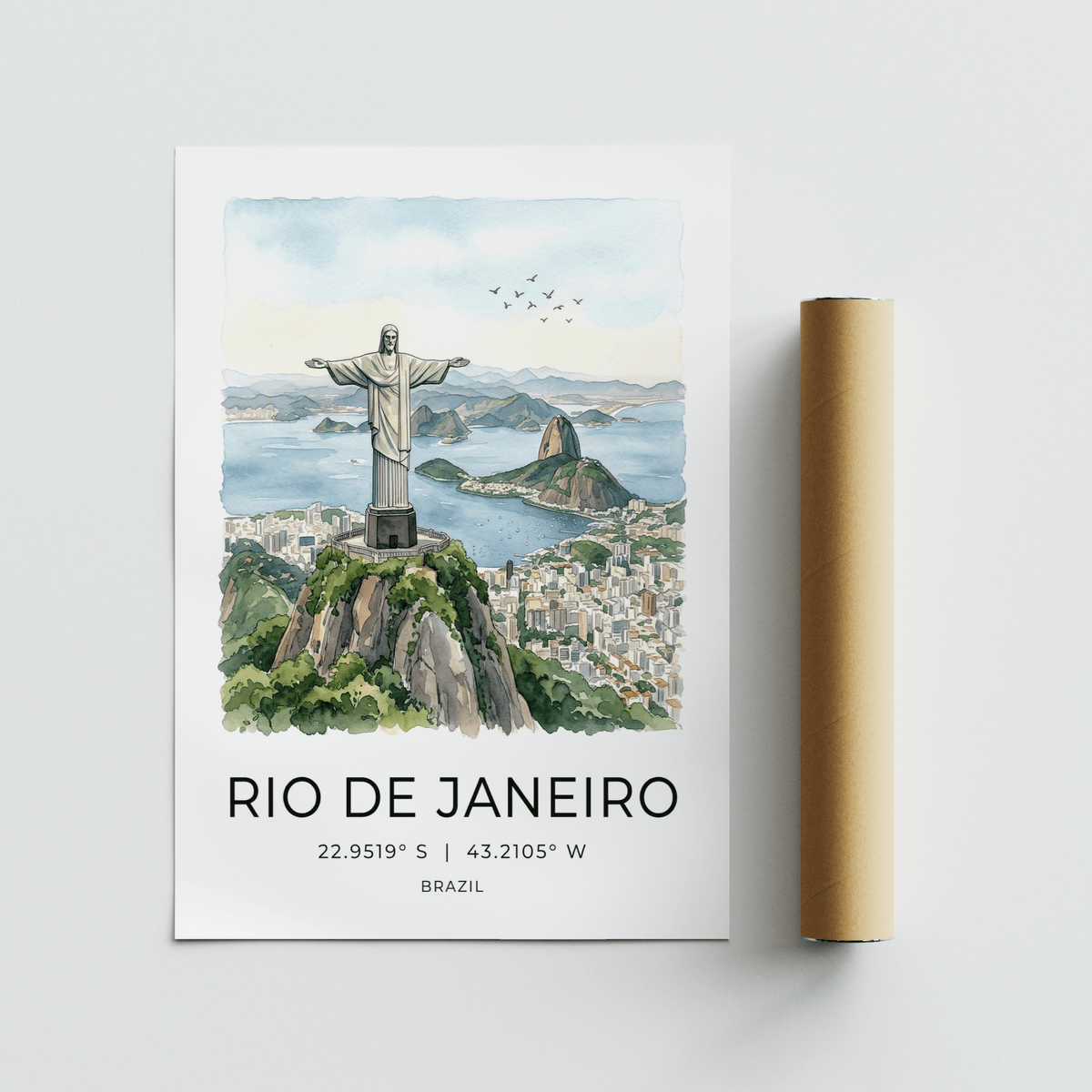 Classic Cristo Redentor Poster featuring Christ the Redeemer above Rio de Janeiro
