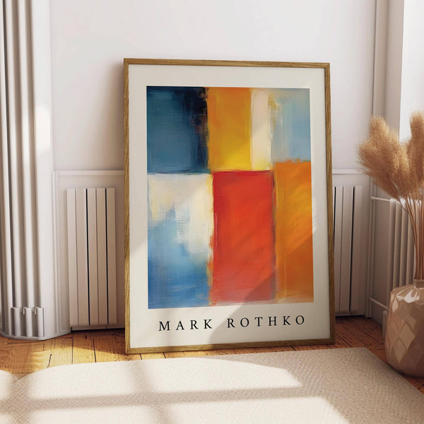 Office decor with Mark Rothko Orange Red and Yellow abstract art print