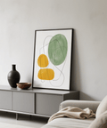 Yellow and Green Print home accent, green and yellow, entryway, poster