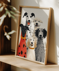 Dog Portrait Art Print artwork with beige tones suitable for kids’ playrooms