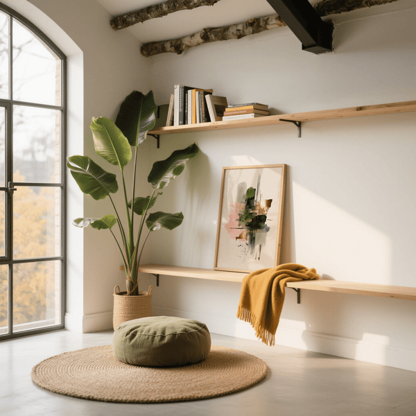 Soft Pink and bold Green art print for hallway decor, Pink and Green Print with Beige and Gold.