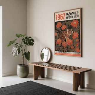 Captivating vintage Asian wall art with traditional Japanese influences