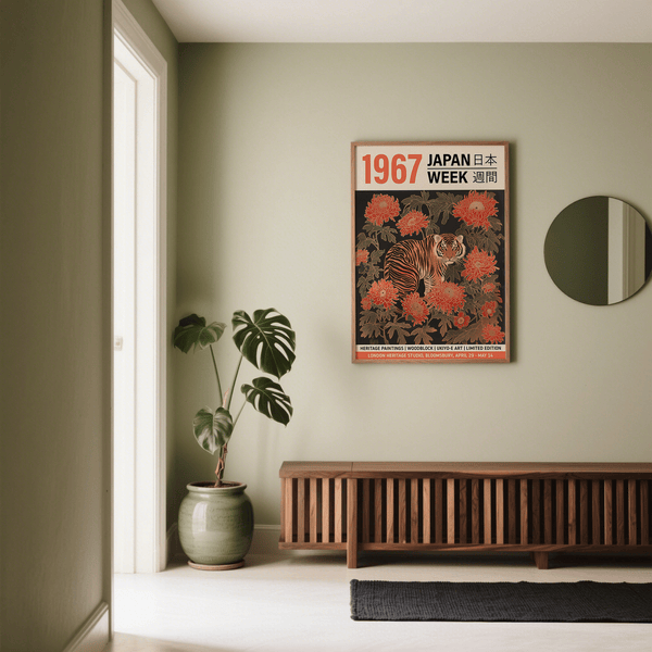 Unique vintage Asian wall art with detailed patterns and elegance