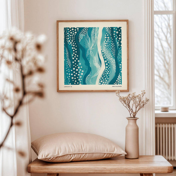 Ocean-inspired Kusama Paintings print with dotted details