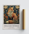 William Morris Fox Print for cottagecore interiors with woodland charm.
