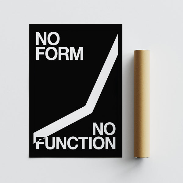Gym wall motivation print saying No Form No Function.