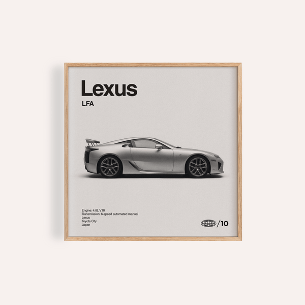 Lexus Art Print in Gray for office wall art display