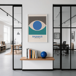 Abstract Eye Print decor, Black, Blue, White, Green, suitable for creative studio