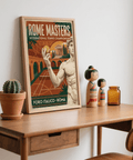 Collector-style Rome Tennis Championship Poster print with central athlete hand and tennis ball