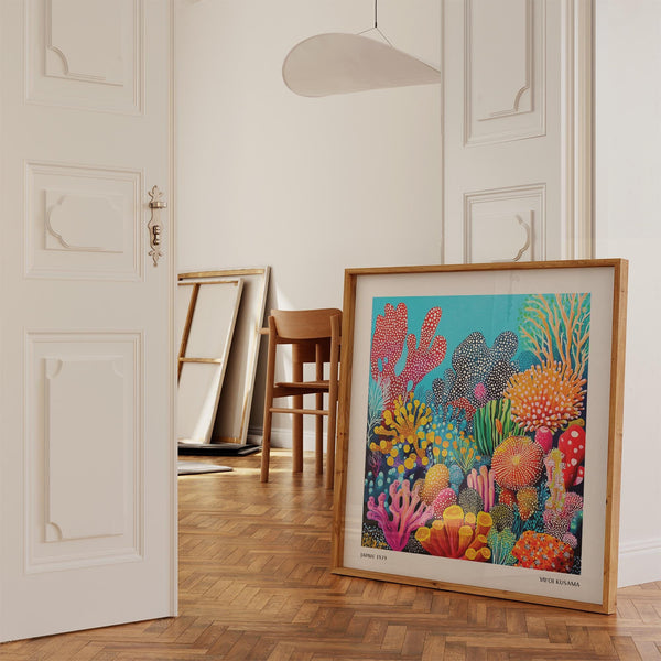 Unique colorful ocean picture with playful marine motifs and vibrant color schemes.