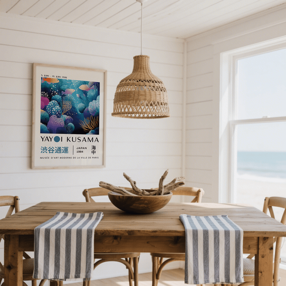 Vibrant Coral Pop Art