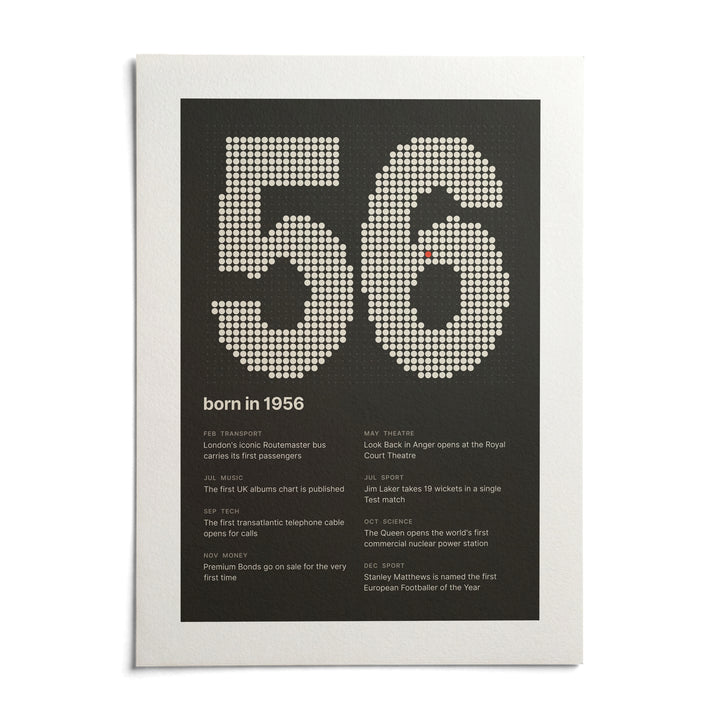 1956 Halftone Print, shown as an unframed paper print on a plain white background