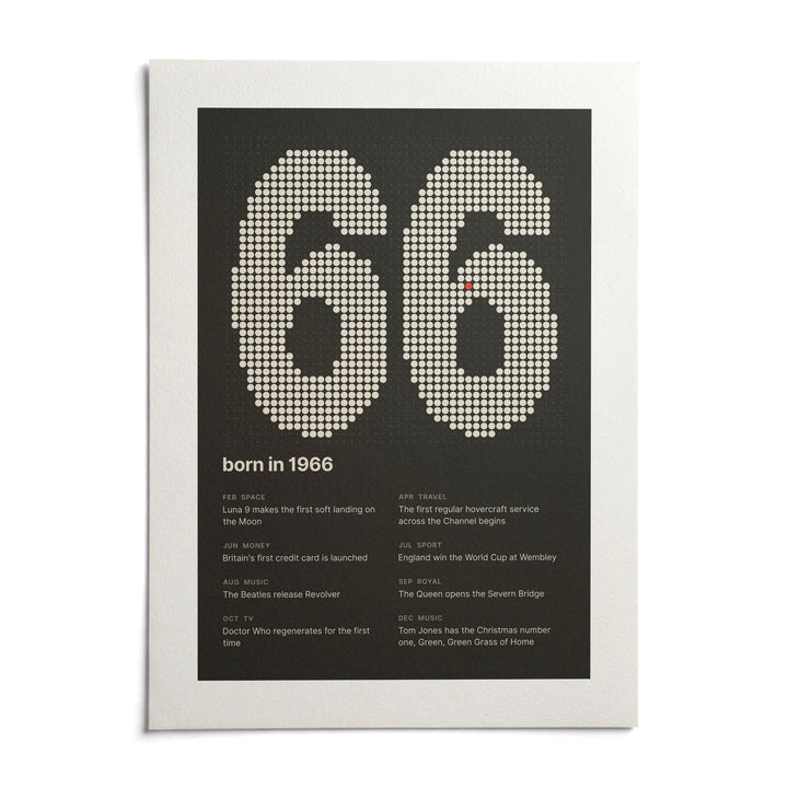 1966 Halftone Print, shown as an unframed paper print on a plain white background