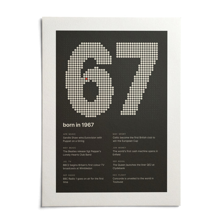 1967 Halftone Print, shown as an unframed paper print on a plain white background