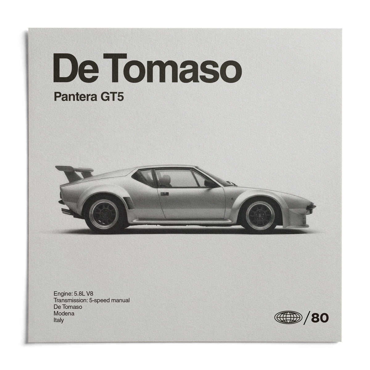 1970s Wedge Sports Car Poster, shown as an unframed paper print on a plain white background