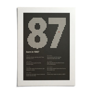 1987 Halftone Print, shown as an unframed paper print on a plain white background
