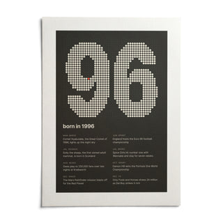 1996 Halftone Print, shown as an unframed paper print on a plain white background