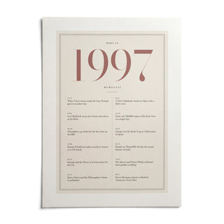 1997 Pink Birthday Print, shown as an unframed paper print on a plain white background