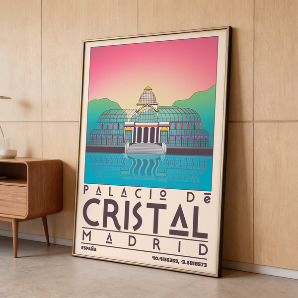 Palacio De Cristal Print close-up of arch detail and gradient sky