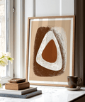 Organic Minimalist Wall Art showing centered triangle and negative space