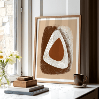 Organic Minimalist Wall Art showing centered triangle and negative space