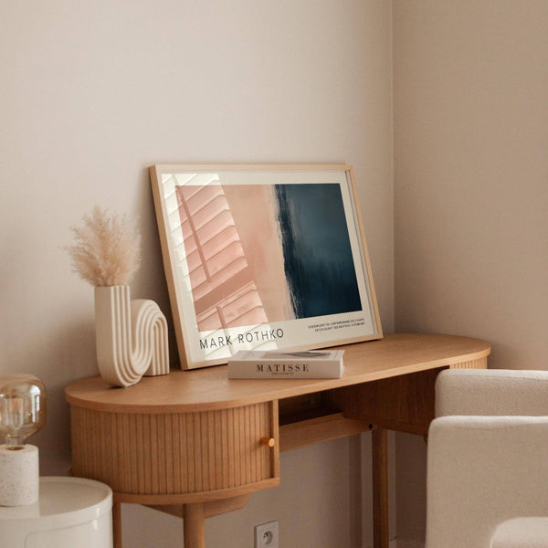 High-quality abstract color block wall art with gentle contrasts