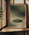 Minimalist Golf Wall Art design with circular putting surface