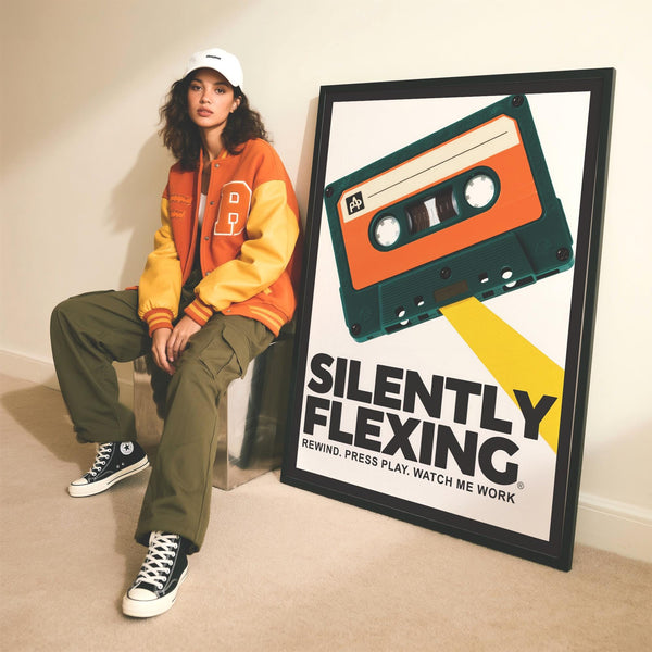 Colorful cassette tape artwork—retro cassette poster with attitude.