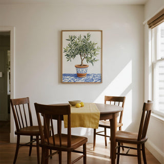 Elegant watercolor Olive Tree Art highlighting simple natural forms and texture.