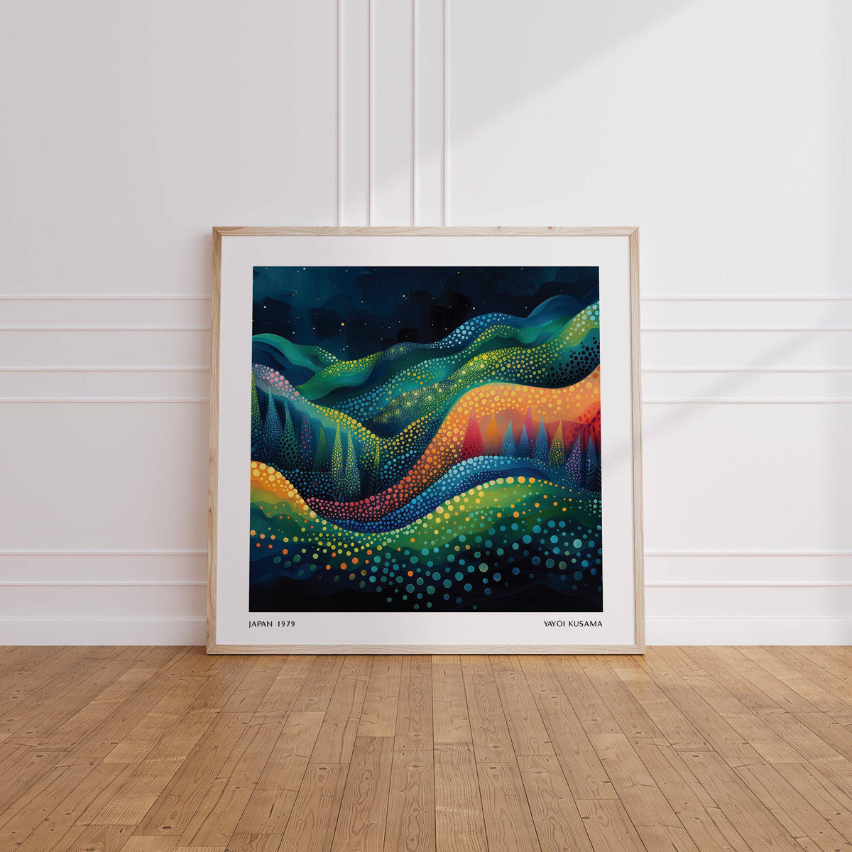 Contemporary scenic wall art ideal for colourful living room interiors
