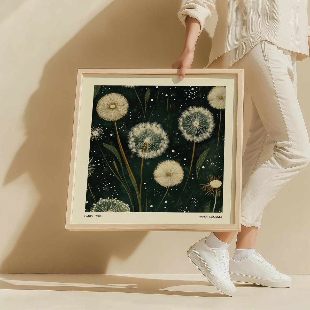 Modern square wall art inspired by nature and abstract minimalism