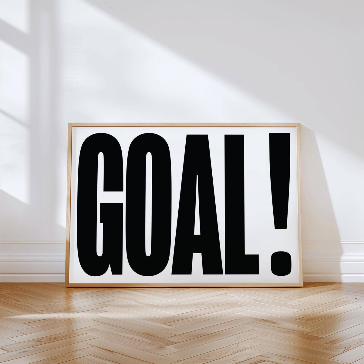 Modern typography wall art for games room perfect for energetic interiors