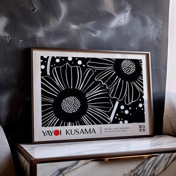 Modern wall space styled with horizontal wall hanging poster