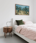 Olive Tree Landscape Print displaying Multicolored olive trees for entryway wall decor