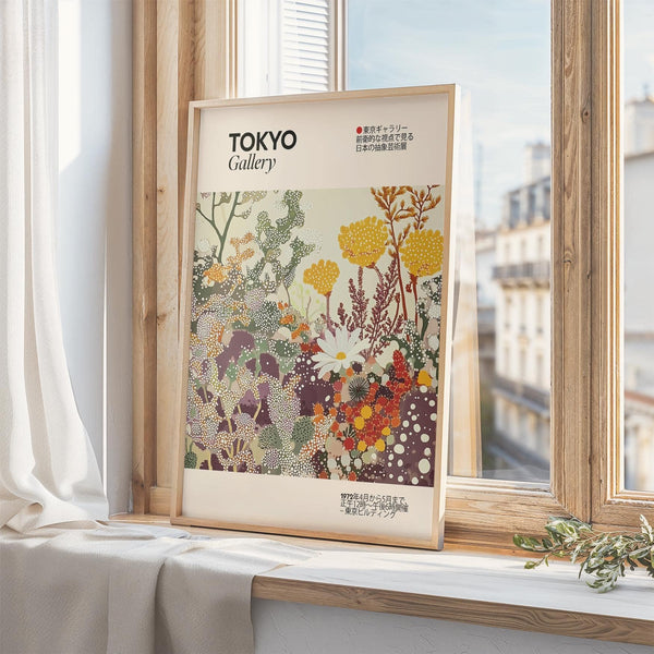 Vintage floral print with golden florals and soft purples