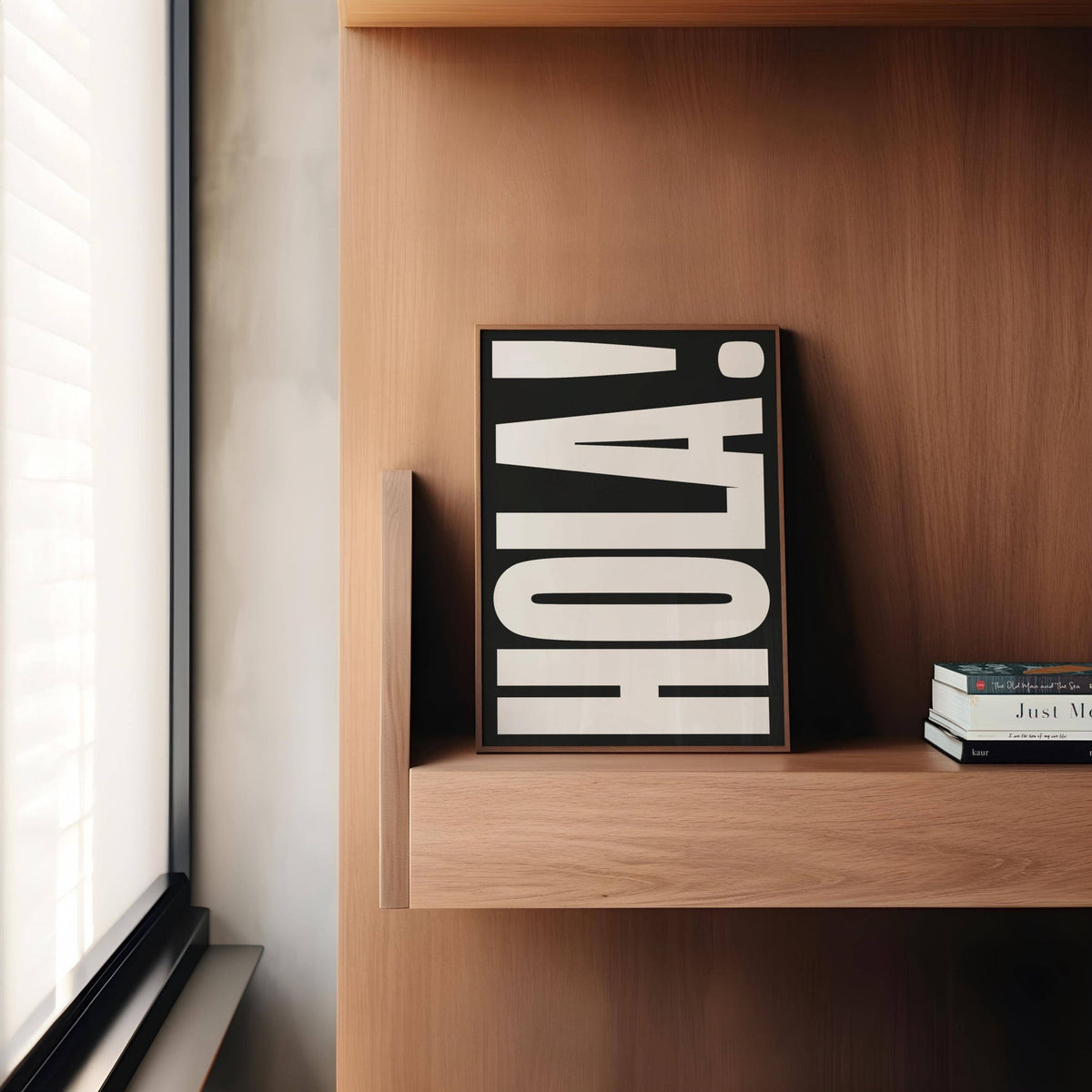 Crisp black-and-white posters with typography for contemporary spaces