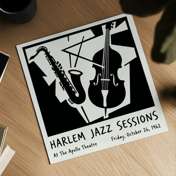 White Music Poster Wall Art for office space, minimalist art print