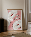 Gallery wall arrangement featuring Botanical Floral Art Print in portrait layout