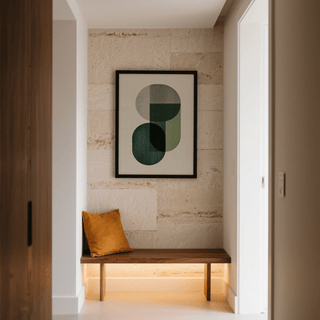 Modern Poster Decor poster art for office with Green and Gray color scheme