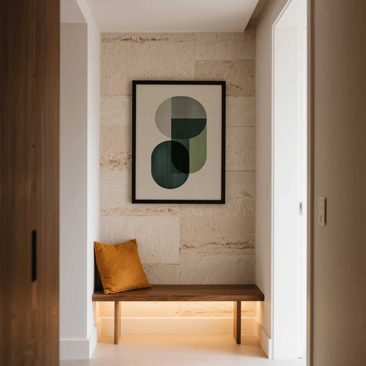 Modern Poster Decor poster art for office with Green and Gray color scheme