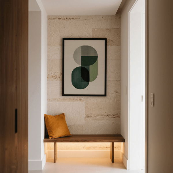 Modern Poster Decor poster art for office with Green and Gray color scheme