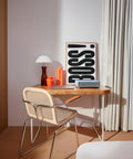 Modern wall decor with bold text design for office spaces