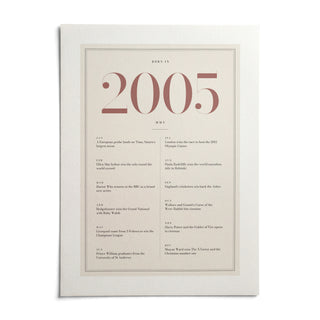 2005 Pink Birthday Print, shown as an unframed paper print on a plain white background