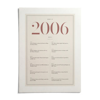 2006 Pink Birthday Print, shown as an unframed paper print on a plain white background