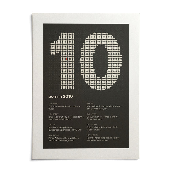 2010 Halftone Print, shown as an unframed paper print on a plain white background