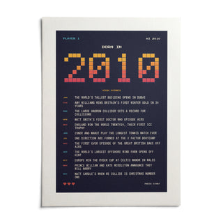 2010 Pixel Art Print, shown as an unframed paper print on a plain white background