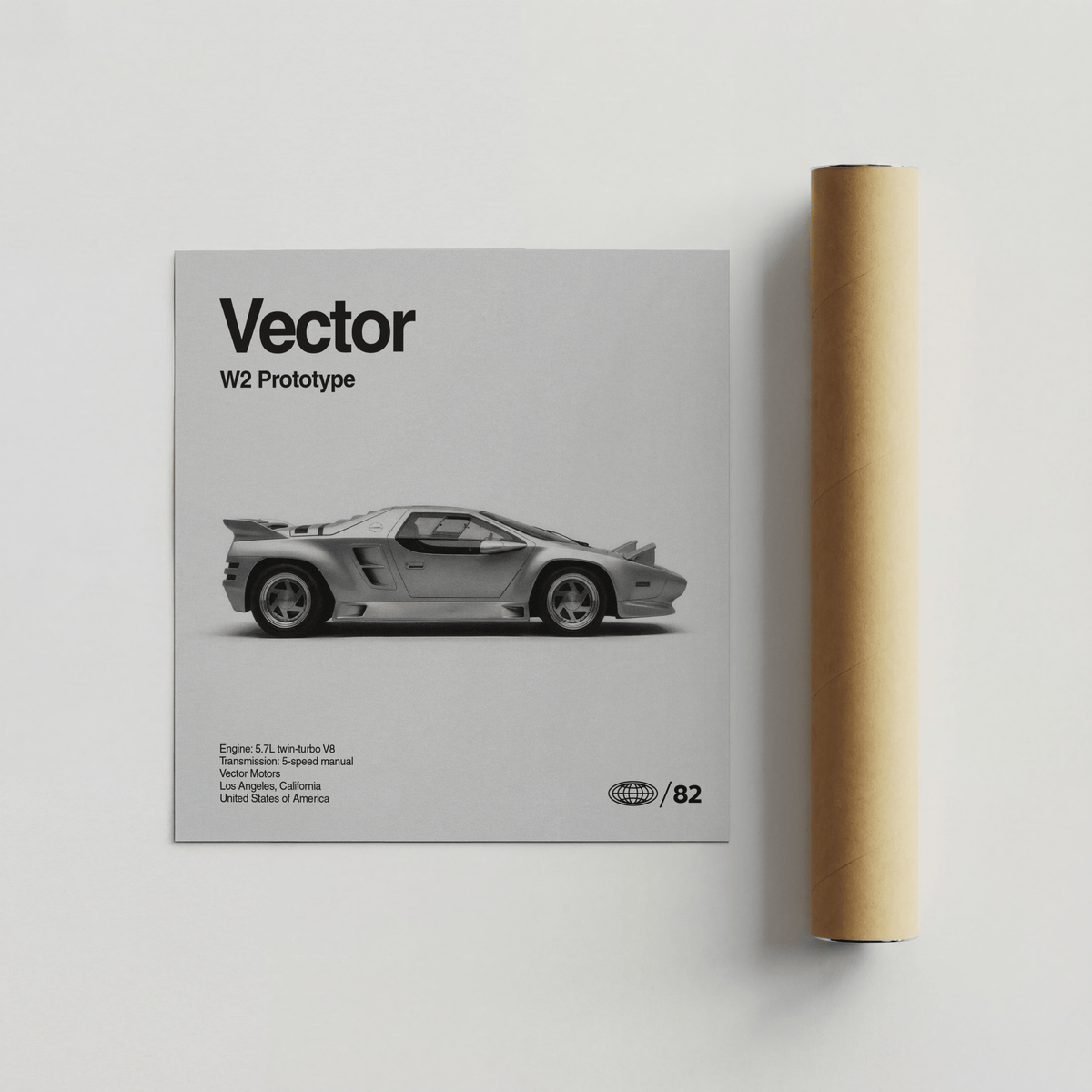 Modern Vector Prototype W2 Print with Gray, Black details for lounge decor