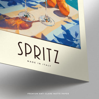 Glasses of spritz in bold Cocktail Art Decor style for kitchen walls